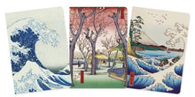 Load image into Gallery viewer, Japanese Woodblocks Set Of 3 Blank Notebooks
