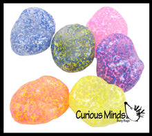 Load image into Gallery viewer, 1 Jumbo Confetti Bead Mold-able Stress Ball -Squishy Gooey