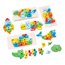 Load image into Gallery viewer, Montessori Educational Wooden Puzzle Christmas Kids Toy