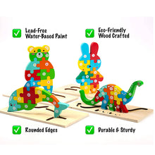 Load image into Gallery viewer, Montessori Educational Wooden Puzzle Christmas Kids Toy