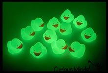 Load image into Gallery viewer, Tiny 1.5" Glow in the Dark Rubber Duck
