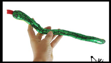 Load image into Gallery viewer, Plush Snake 15" with Shiny Foil Metallic Look