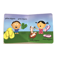 Load image into Gallery viewer, Whose Slippers Are Those? board book by Marilyn Kahalewai