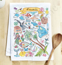 Load image into Gallery viewer, Hawaii State Map Kitchen Towel
