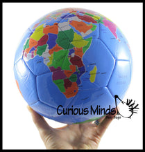 Load image into Gallery viewer, 1 Earth Globe Soccer Ball - 8" Sports Ball - Outdoor Athleti