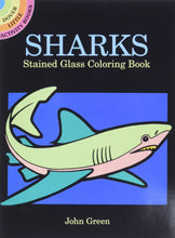 Load image into Gallery viewer, Little Activity Books Sharks Stained Glass by John Green