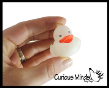 Load image into Gallery viewer, Tiny 1.5&quot; Glow in the Dark Rubber Duck
