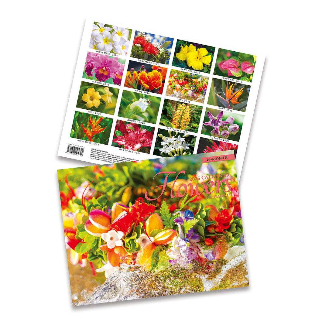 2026 Hawai'i Wall Calendar- Flowers of Hawai'i
