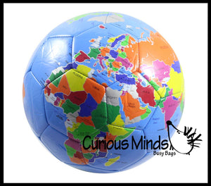 1 Earth Globe Soccer Ball - 8" Sports Ball - Outdoor Athleti