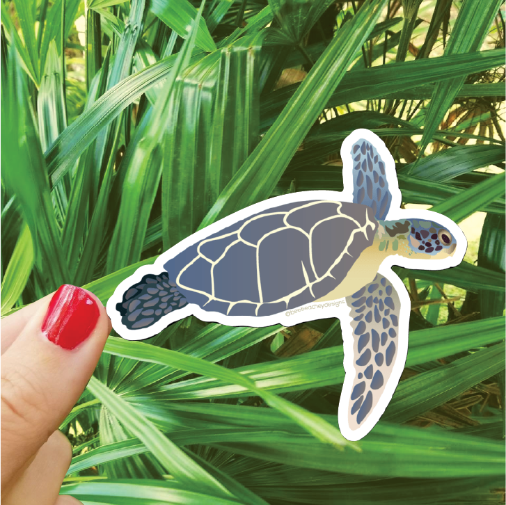 Sea Turtle Swimming Sticker