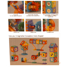 Load image into Gallery viewer, Pipeline Rolling Ball Building Blocks Marble Drop Set 125 Pc
