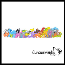 Load image into Gallery viewer, Wood Alphabet Animal Puzzle - A-Z Animals Chunky Puzzle
