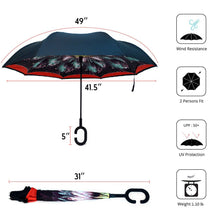 Load image into Gallery viewer, Galaxy Flower Double Layer Inverted Umbrella
