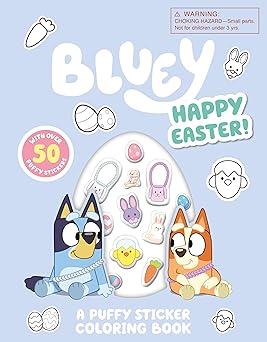 Bluey: Happy Easter (Puffy Sticker Coloring Book)