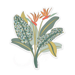 4" Birds Of Paradise  Sticker