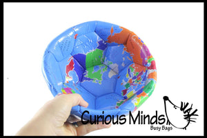 1 Earth Globe Soccer Ball - 8" Sports Ball - Outdoor Athleti