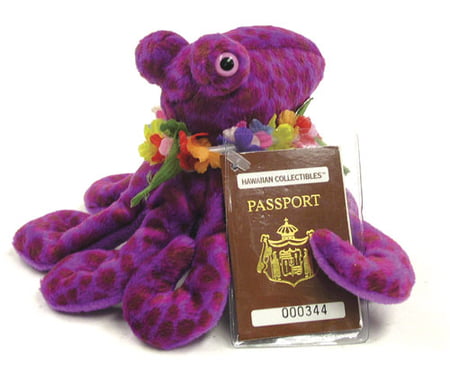 IG Hawaiian Collectibles Small Plush - Passport Octopus