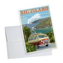 Load image into Gallery viewer, NOTECARD Hawaii Volcanoes National Park Camper Van
