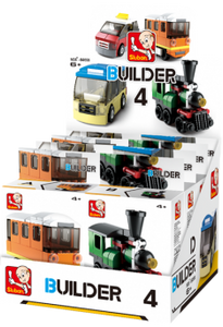 Builder City Vehicles Building Bricks Display Set (428 Pcs)