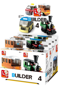 Builder City Vehicles Building Bricks Display Set (428 Pcs)