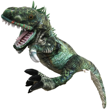 Load image into Gallery viewer, 35&quot; Plush Dinosaur Hand Puppet &quot;Rizzo&quot; Stuffed Animal
