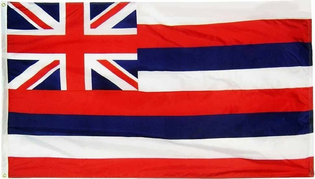 2x3 Hawaii Nylon Printed/Dyed Flag