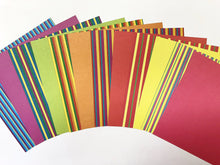 Load image into Gallery viewer, Origami Paper 300 sheets Stripes and Solids 4&quot; (10 cm)
