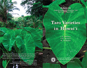 Taro Varieties in Hawaii by Whitney etal